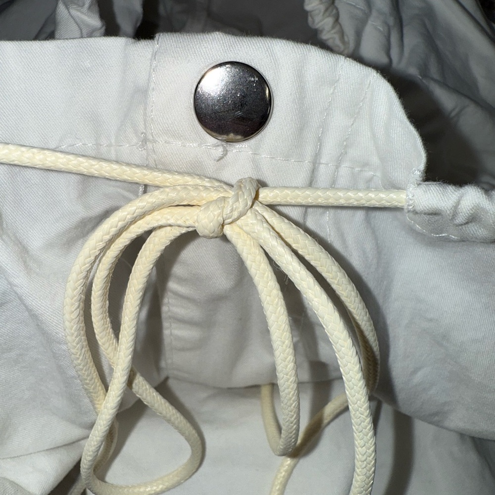 White Drawstring Pants - Picture 4 of 4